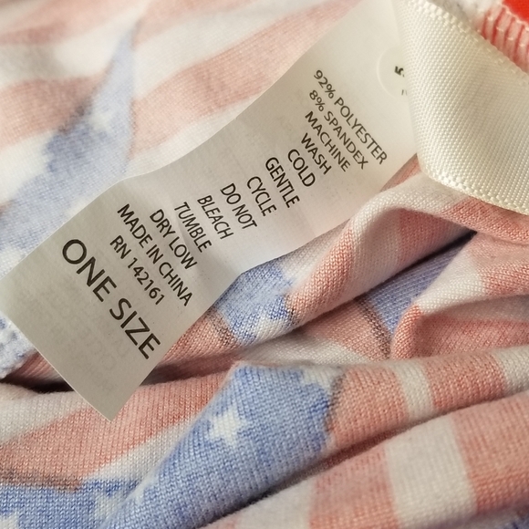 LuLaRoe One Size 2-10 Leggings Patriotic Stars & Stripes USA Flag Red White Blue - Picture 4 of 8